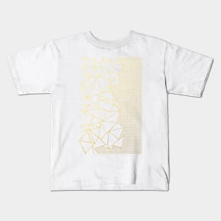 Ab Outline Grid Gold and Black Kids T-Shirt